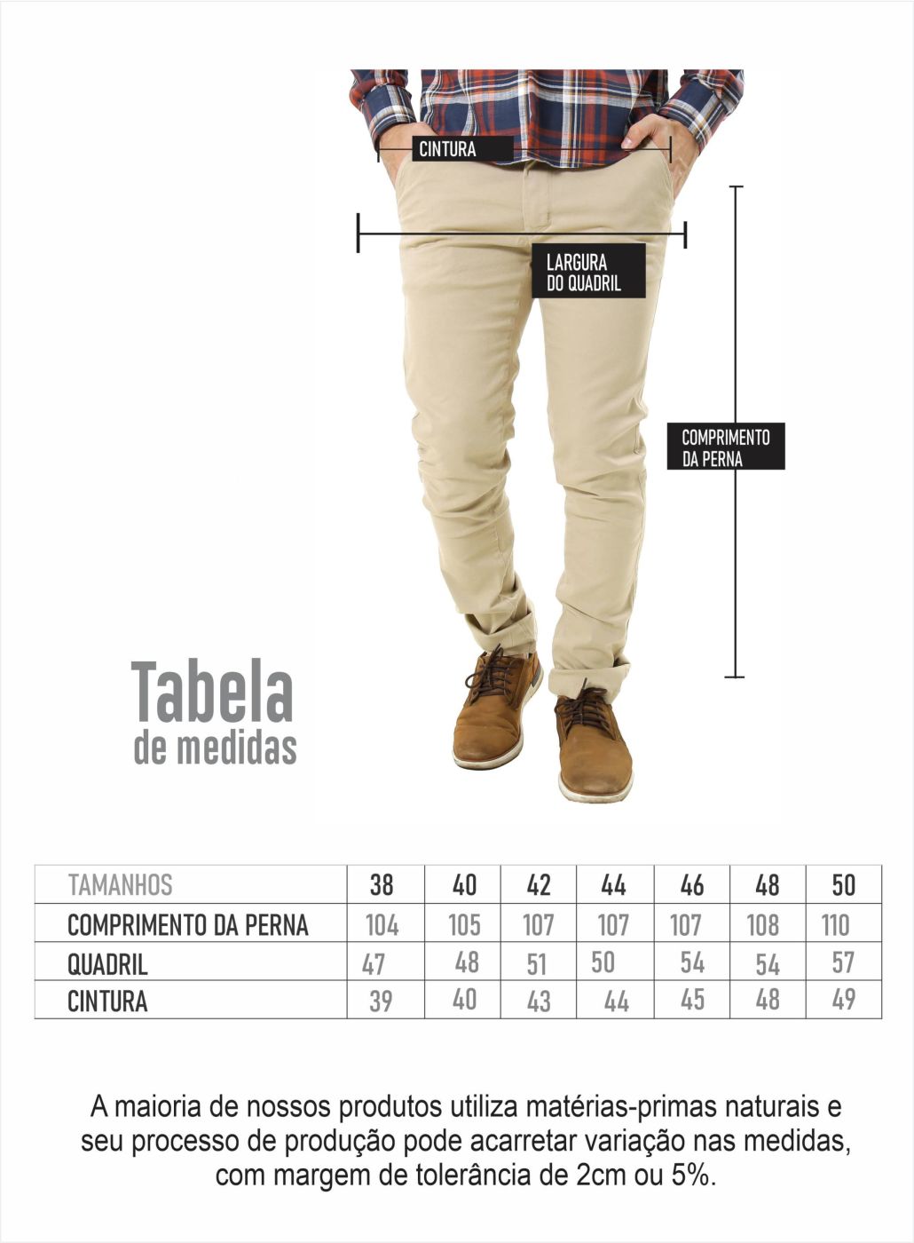 Tabela de Medidas
